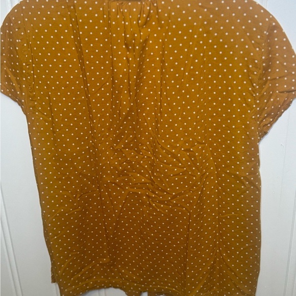 Orange Old Navy Button Front Blouse with Polka Dots - Medium - Picture 4 of 4